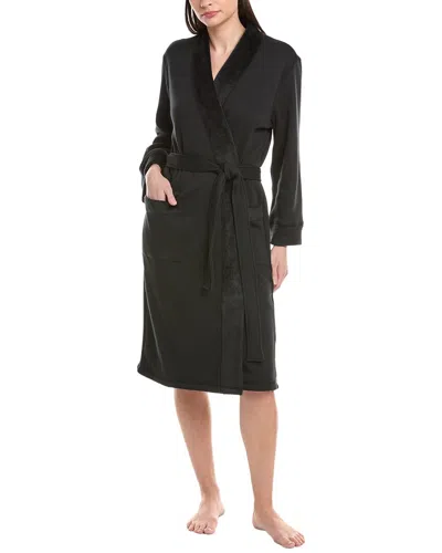 Natori Edit Nova Brushed Knit Robe In Black