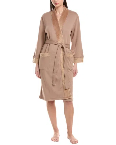 Natori Edit Nova Brushed Knit Robe In Brown