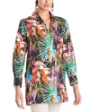 Natori El Nido Long Sleeve Cotton Poplin Tunic In Multi