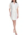 Natori Elegant Lace Applique Wrap In White