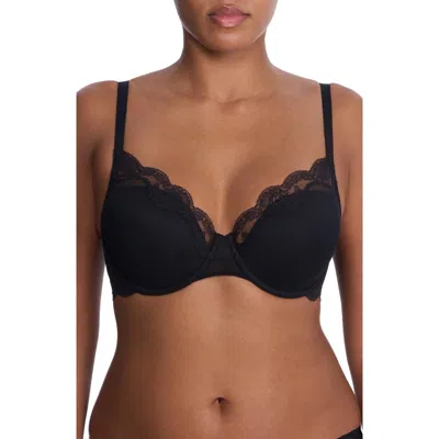 Natori Elusive Lace Plunge T-shirt Bra In Black
