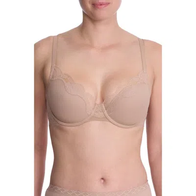 Natori Elusive Lace Plunge T-shirt Bra In Brown