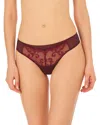 Natori Embroidered Mesh Thong In Multi