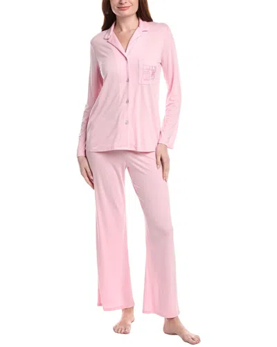Natori Embroidered Shangri La Notch Pj Set In Multi