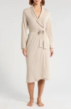 Natori Embroidered Shangri-la Robe In Heather Cashmere