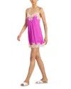 Natori Enchant Lace Trim Satin Chemise In Radiant Orchid