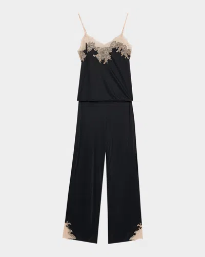 Natori Enchant Cropped Lace-trim Cami Pajama Set In Bcf