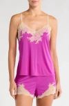 Natori Enchant Lace Short Pajamas In Radiant Orchid