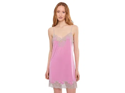 Natori Enchant Lace Trim Chemise In Pink