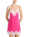 Natori Enchant Lace Trim Chemise In Fuschia