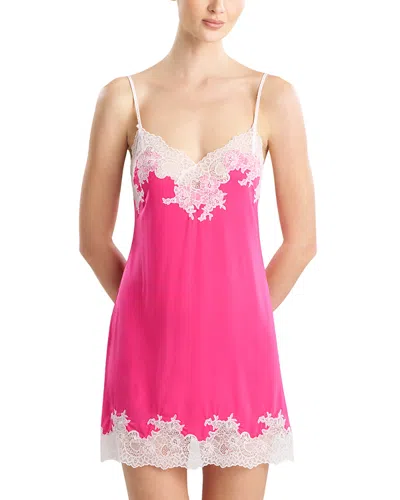 Natori Enchant Lace Trim Chemise In Fuschia
