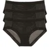 Natori Women's 3-pk. Escape Mesh Girl Brief Underwear In Black