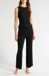 Natori Essentials Sleeveless Rib Pajamas In Black