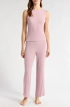 Natori Essentials Sleeveless Rib Pajamas In Pink