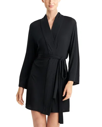 Natori Essentials Wrap Robe In Black