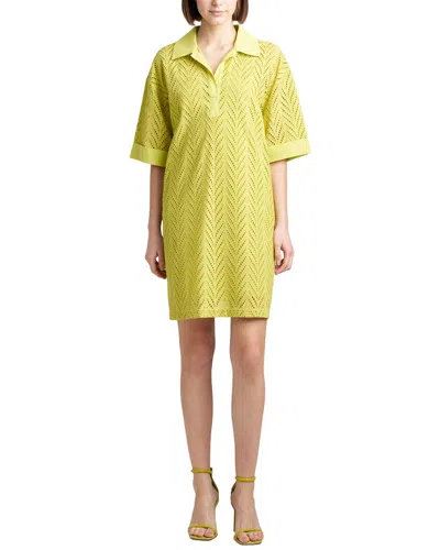 Natori Eyelet Shirtdress In Green
