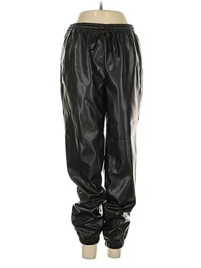 Pre-owned Natori Faux Leather Pants In Black