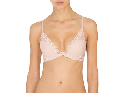 Natori Feathers Contour Plunge Bra 730023 In Pink