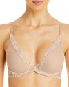 Natori Feathers Contour Plunge Bra In Café