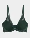 Natori Feathers Plunge Bra In Dk Forest