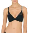 Natori Feathers Lace Plunge Nursing T-shirt Bra In Black