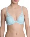Natori Feathers Plunge T-shirt Basics Bra In Whipped Mint Lace/mint Glass