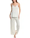 Natori Feathers Essentials Cami Pajama Set In Light Heather Grey
