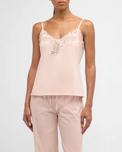 Natori Feathers Essential Lace-trim Cami Pajama Set In Cameo Rose