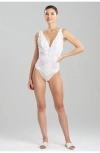 Natori Feathers Essentials Bodysuit In White