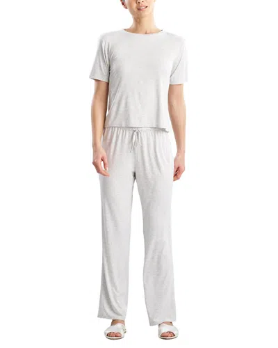 Natori Feathers Essentials Crew Neck Pj In White