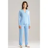 Natori 2pc Feathers Essentials Pajama Pant Set In Blue