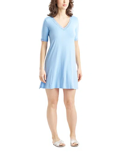 Natori Feathers Essentials Sleepshirt In Blue