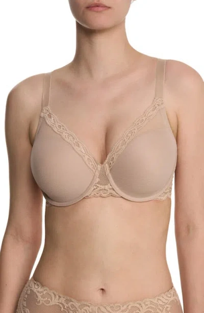 Natori Feathers Full Figure Plunge T-shirt Bra In Brown