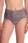 Natori Feathers Lace Brief In Silver