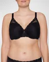 Natori Feathers Lace Full Figure Contour Bra In Black