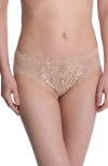 Natori Feathers Lace Hipster In Brown