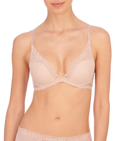 Natori Feathers Luxe Plunge T-shirt Bra In Lt. Mocha