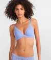 Natori Feathers Plunge Bra In Blue