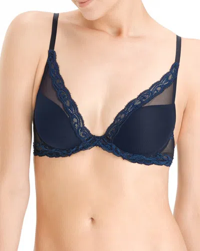 Natori Feathers Plunge T-shirt Bra In Blue