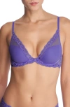 Natori Feathers Plunge T-shirt Bra In Blue Lavender
