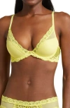 Natori Feathers Plunge T-shirt Bra In Lemon Lime