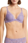 Natori Feathers Plunge T-shirt Bra In Purple Haze