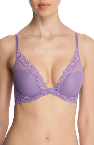 Natori Feathers Plunge T-shirt Bra In Purple Mist