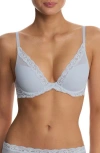 Natori Feathers Plunge T-shirt Basics Bra In Blue