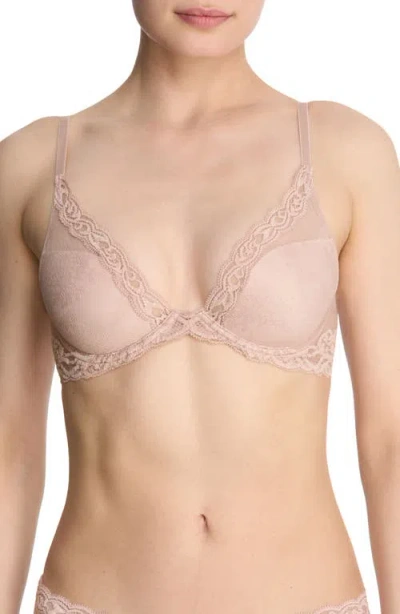 Natori Feathers Plunge T-shirt Basics Bra In Neutral