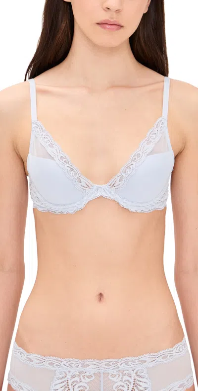Natori Feathers Plunge T-shirt Bra Frosted Sky In White