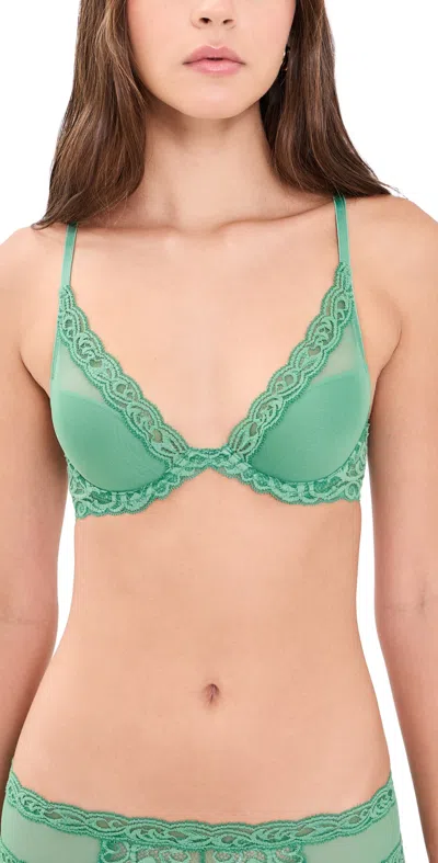 Natori Feathers Plunge T-shirt Bra Frosty Spruce In Green
