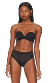 Natori Feathers Strapless Plunge Multi-way Bra In Black