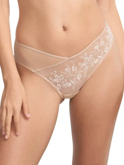 Natori Flawless Contour Thong In Cafe,ivory