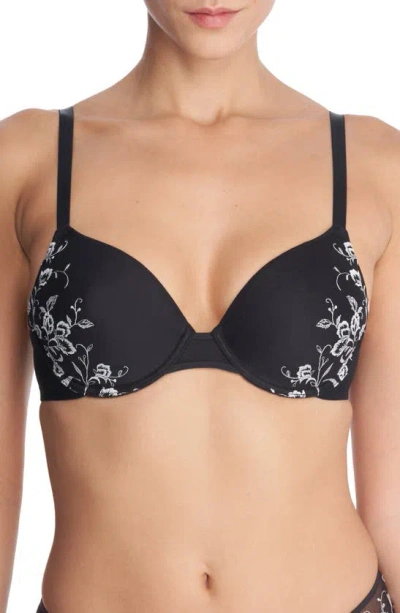 Natori Flawless Contour Underwire Bra In Black/ivory